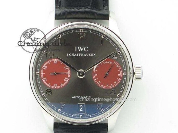 MIROTIME 0122 Sustainable Portuguese IW5444 SS White Dial RG Numbers On Brown Leather Strap A 7256